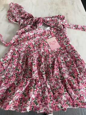 Floral Pink Sundress for Kids - Charming Summer Dress